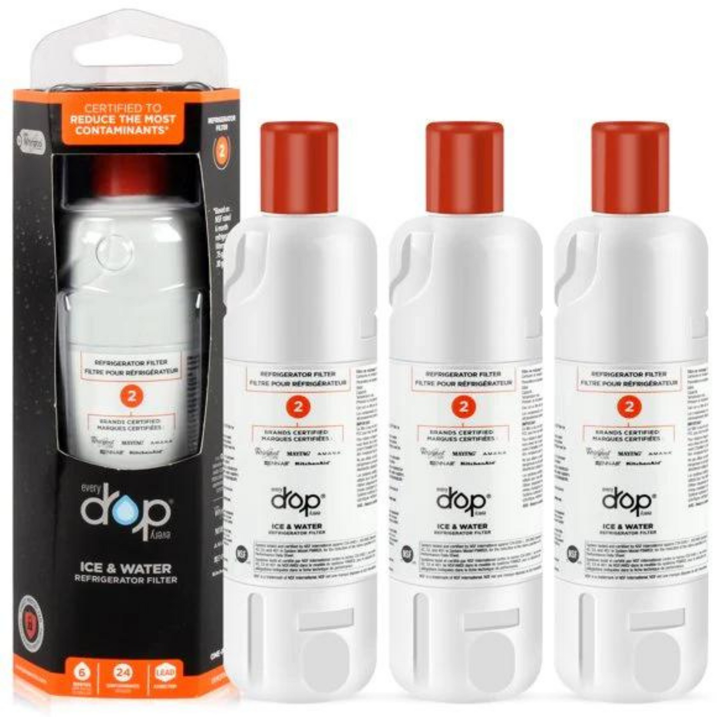 everydrop by whirlpool ice and water refrigerator filter 2, EDR2RXD1