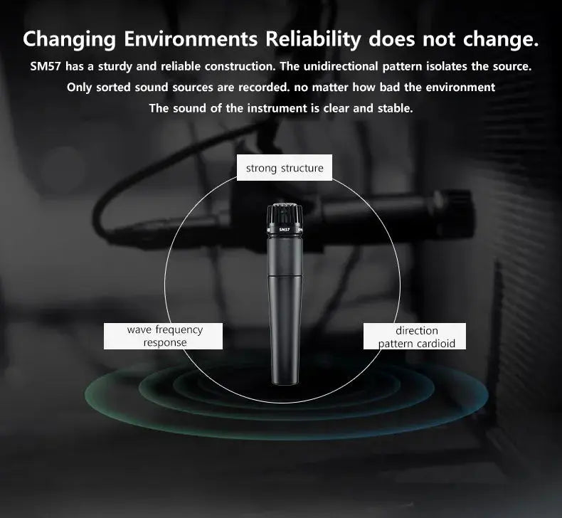 Metal SM57 Cardioid Dynamic Microphone