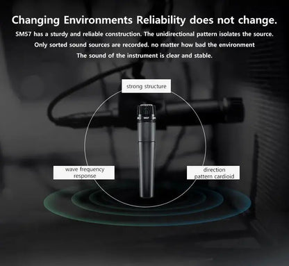 Metal SM57 Cardioid Dynamic Microphone
