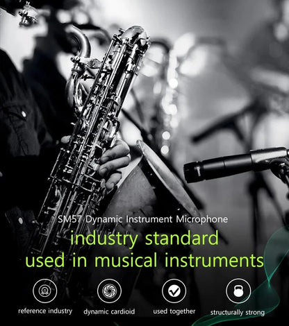 Metal SM57 Cardioid Dynamic Microphone