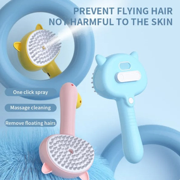 Cat Grooming Brush Rechargeable Self Cleaning Slicker Brush For Pets Dogs & Catsb Pet Products