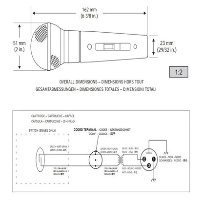 Shure SM58 Vocal Microphone without Switch